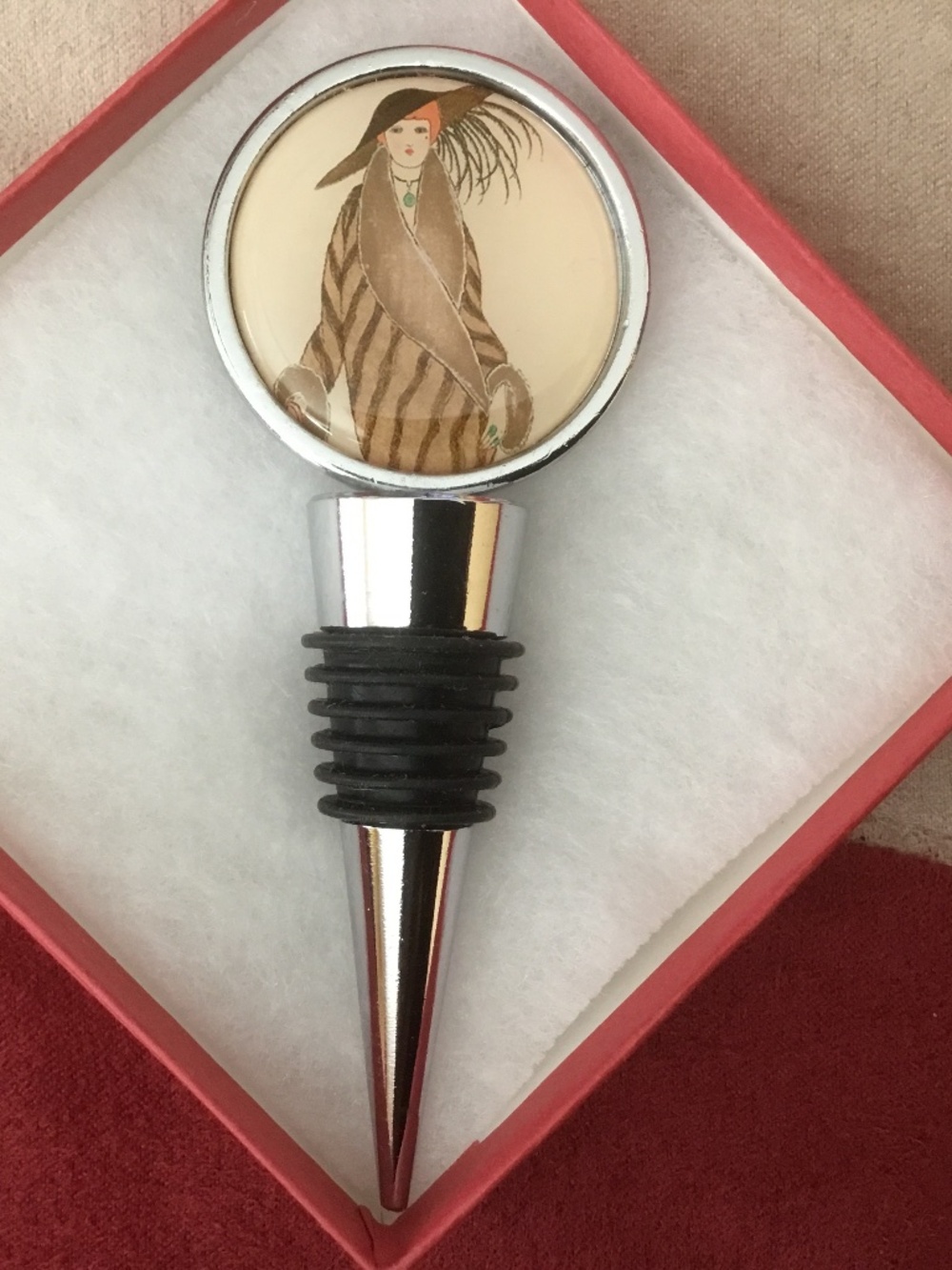 Wine Stopper - Art Deco- Fashion Lady NICE!